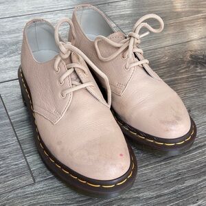 Dr. Martens Beige Leather Flats